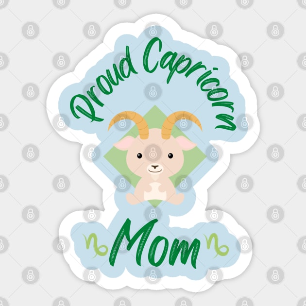 Proud Capricorn Mom Astrology Zodiac Sticker by GrooveGeekPrints